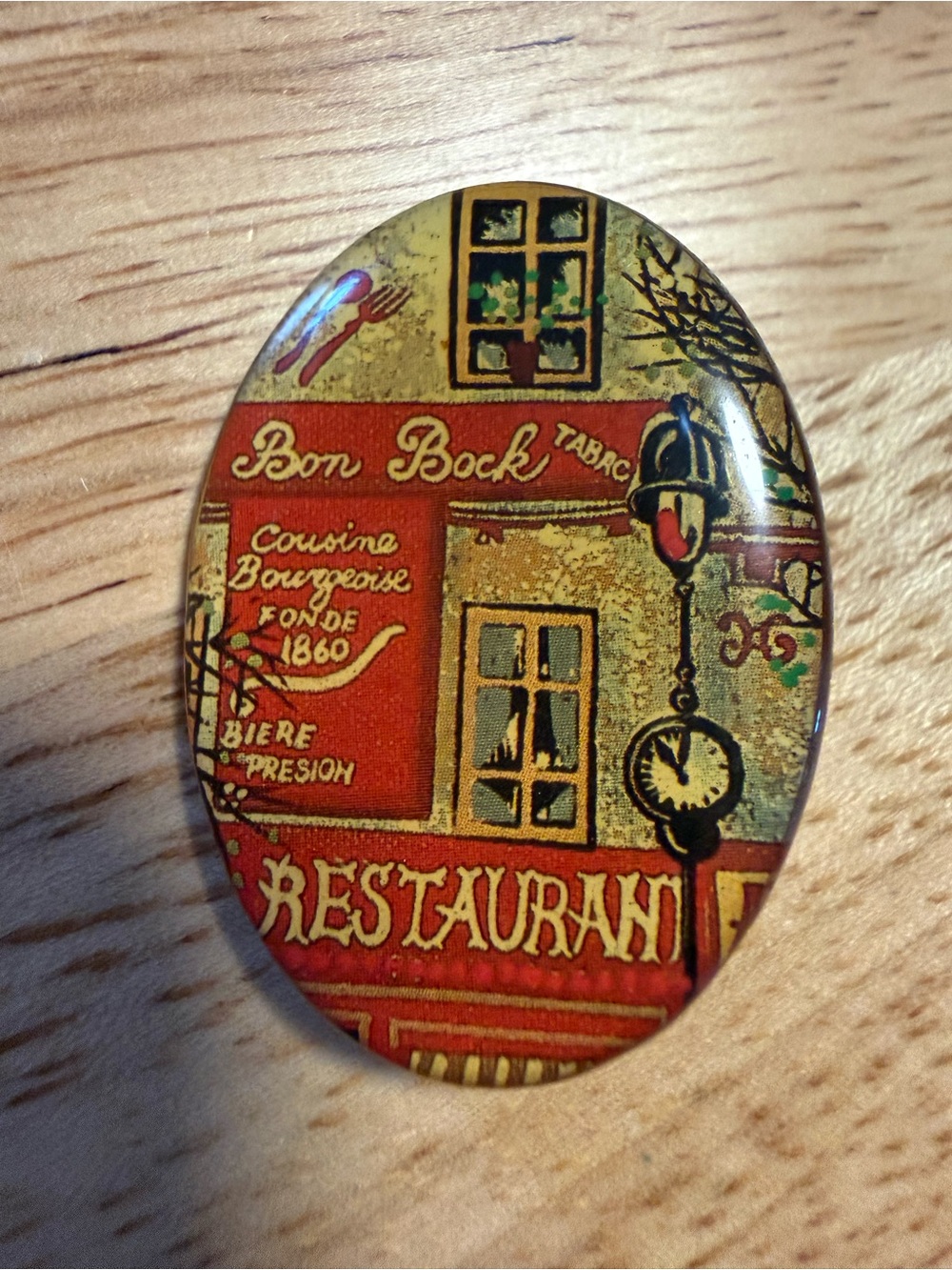 Brooch Sakura Collection Bon Bock Paris Tavern/restaurant by Artist Chiu Tak Hak